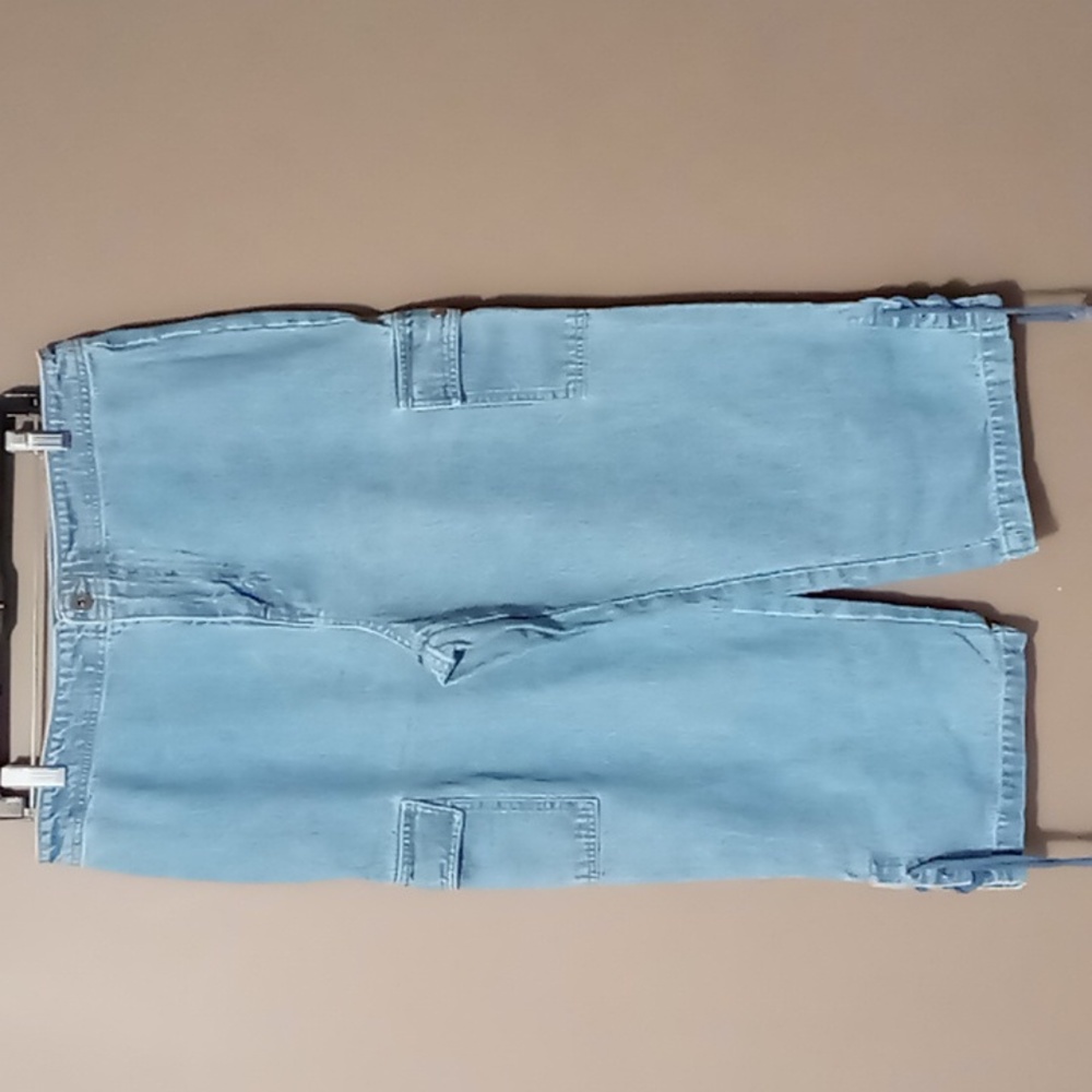 Christopher & Banks Cropped Jeans with Leg Hem Ties Size 12